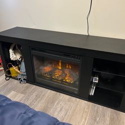65” TV STAND WITH ELECTRIC FIREPLACE 