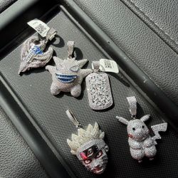 Silver Pendants One Of One Pieces. 