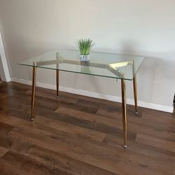 Glass Rectangle Dining Table