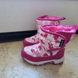 Girls' Winter Snow Boots Pink Size 9 Little Kids Toddlers