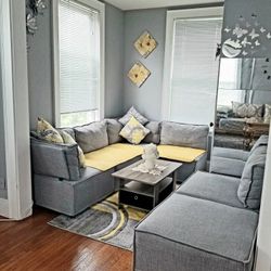 Sofa , Rug and Small coffee Table 