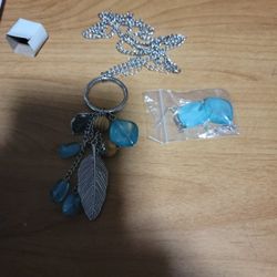 30 Inch Long Necklace With Matching Earrings 