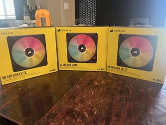 Lot Of 4 Corsair 140 X 25mm RGB Elite Fans