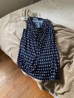 Multi blue  cowl tank top large