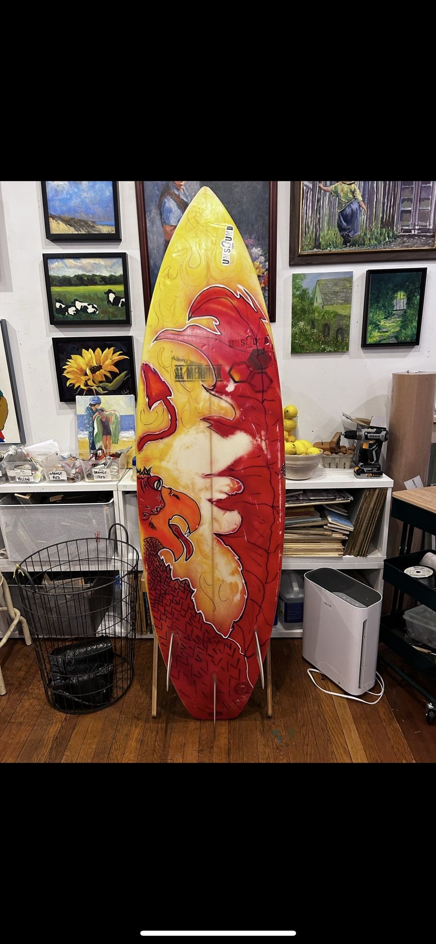 Painted 6’2” Channel Islands Fish Surfboard