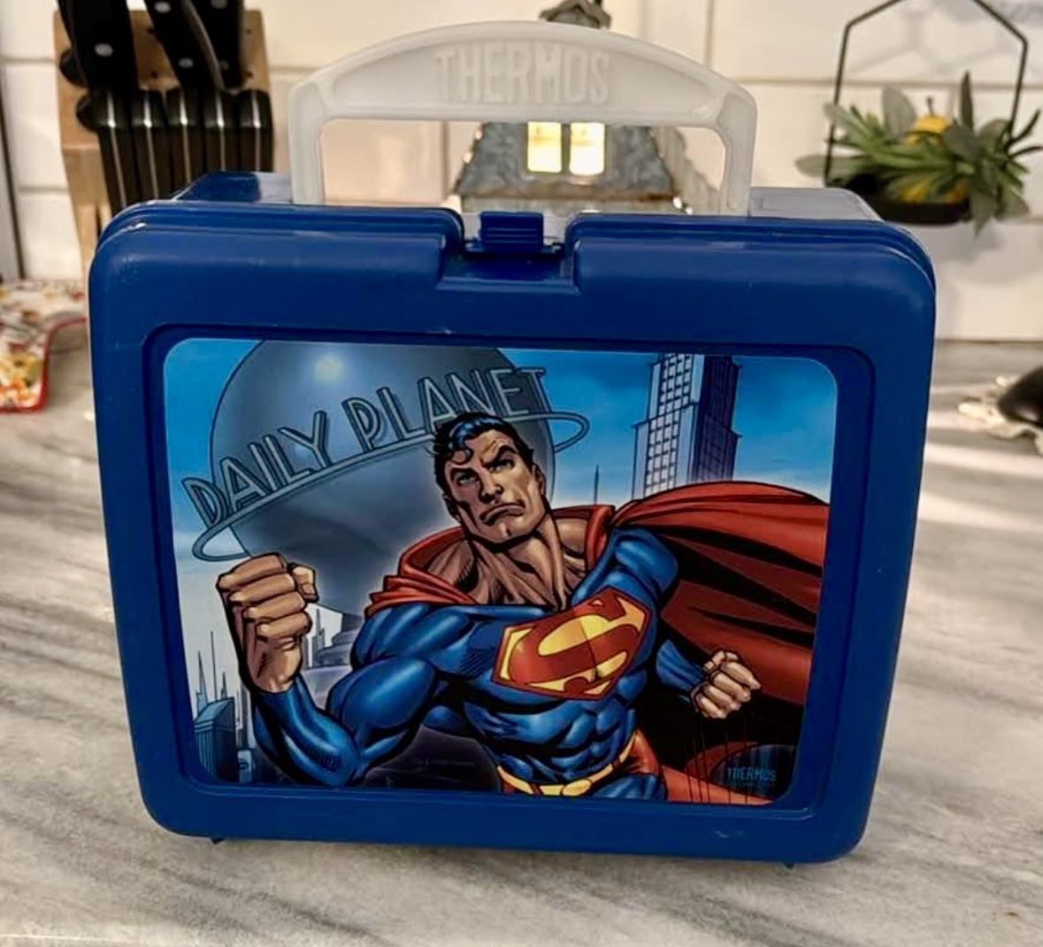 RARE Superman Plastic Lunch Box Daily Planet