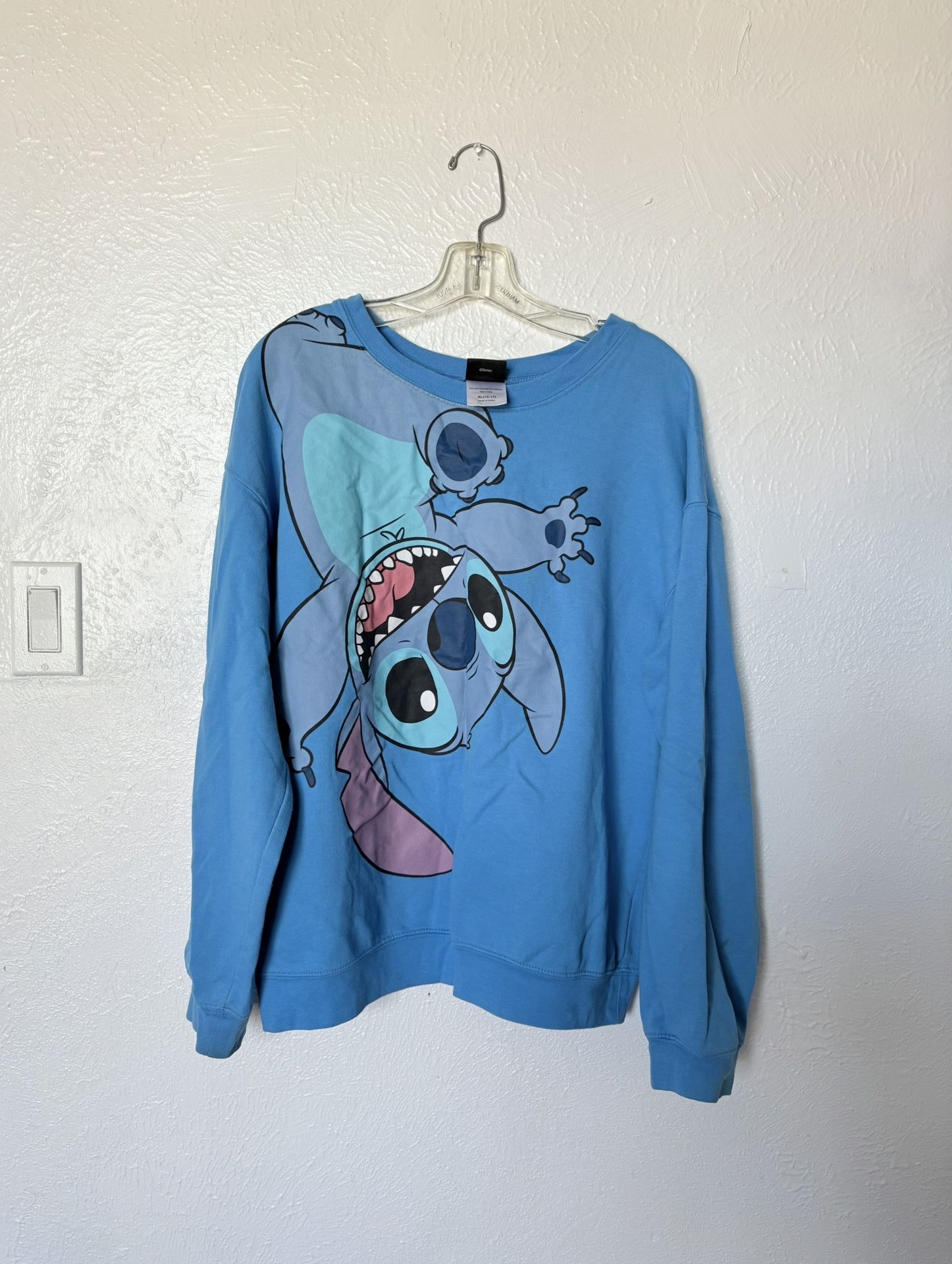 Disney Women’s Blue Large Blue Stitch Logo Graphic Size XL