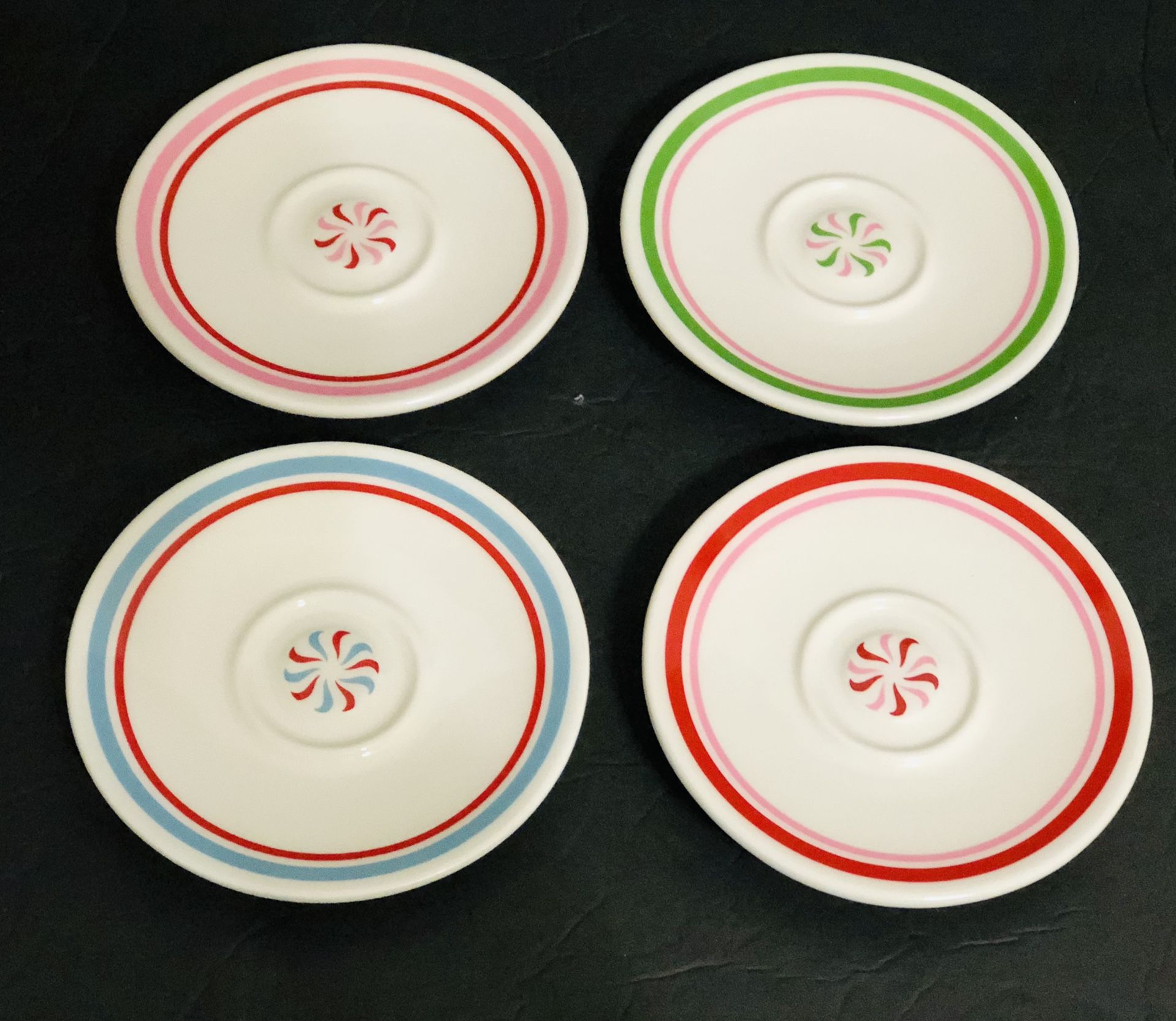 Starbucks Coffee Company Christmas Holiday 2007 Saucer Dishes