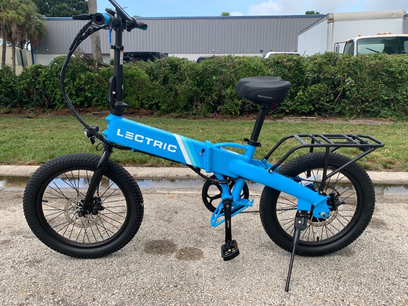Blue Ebike E-bike Electric bike 48v Folding Lectric XP Lite LCD Lights Rear Rack