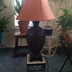 Metal Lamp. Beautiful Metal Sculpture. Excellent Condition.