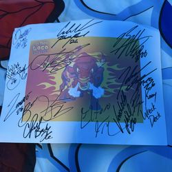 Signed paper by all stadium west series drivers