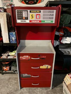 Disney Cars Kids Dresser with Gas Pump Design