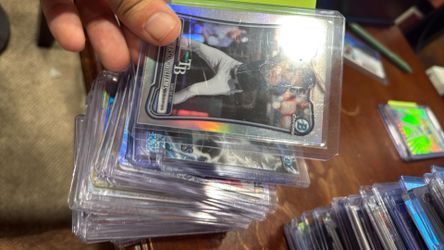 Stack of random sports cards