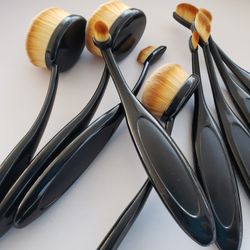 Oval makeup brush set 9pcs