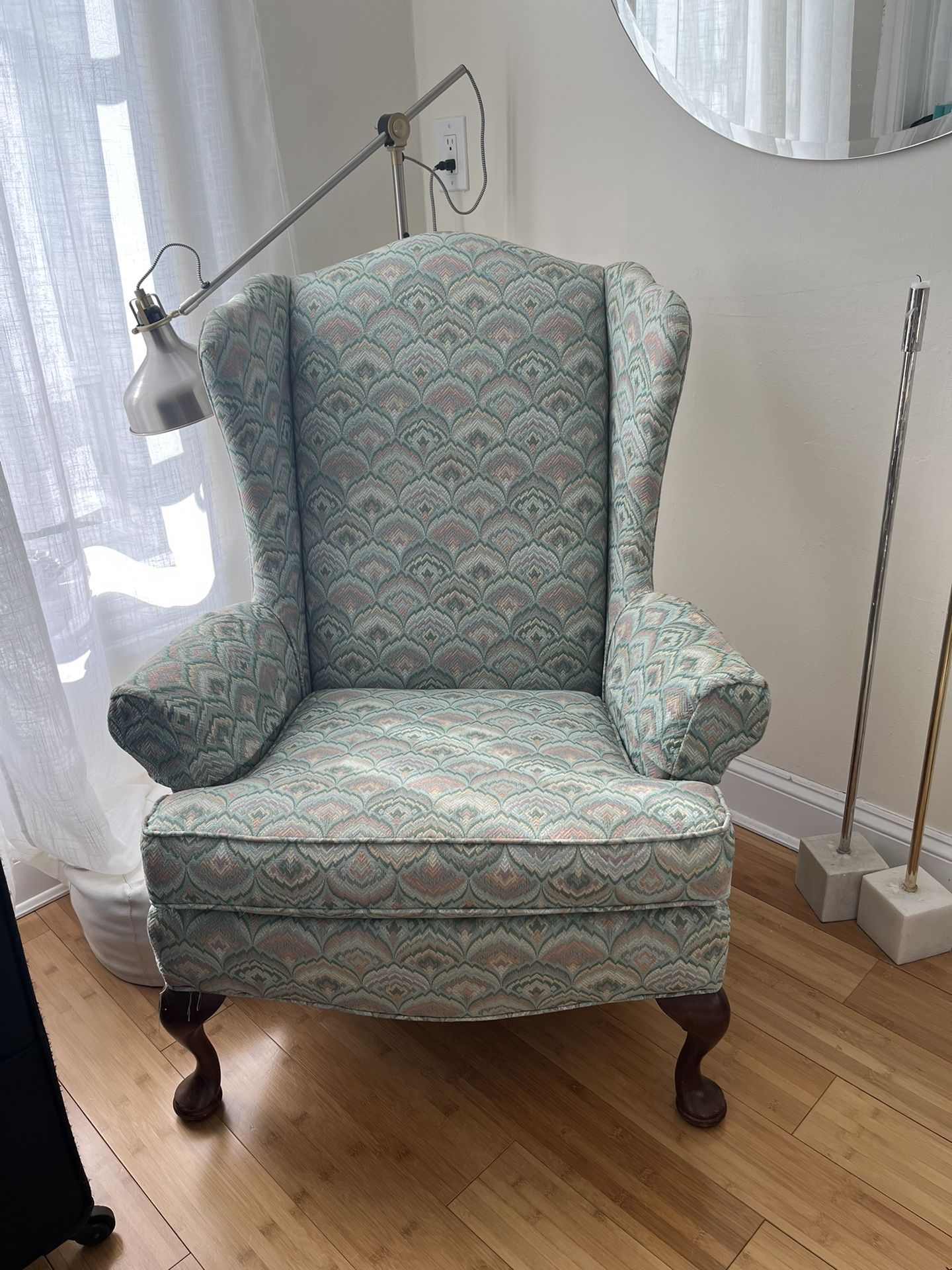 Upholstered Wingback Arm Chair