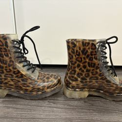 Leopard Print Rain Boots 