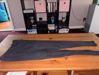 Gray Ribbed Leggings
