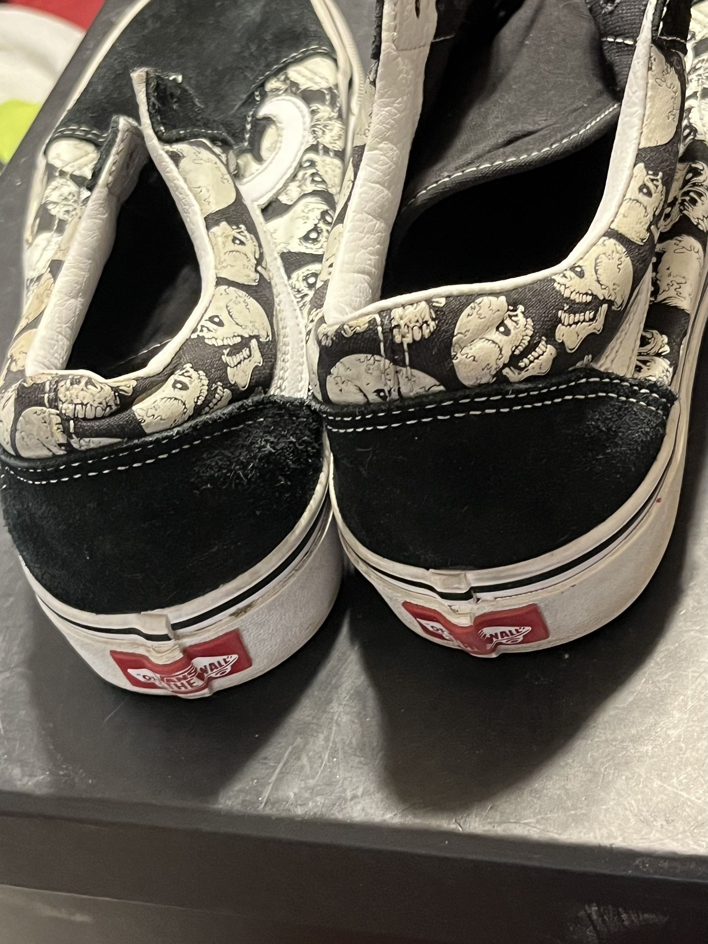 Men’s Vans  Old School Glow in The Dark Skulls Shoes 