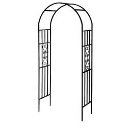 Metal Pergola Arbor, 100" H x 45" W Garden Arch Archway for Wedding Ceremony Party Curved Iron Plants Trellis Stand Use for Outdoor Garden Climbing Pl