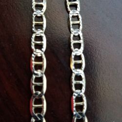 Sterling silver gold plated chain 24"