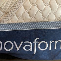 King bed with Novaform  mattress, headboard, frame & box