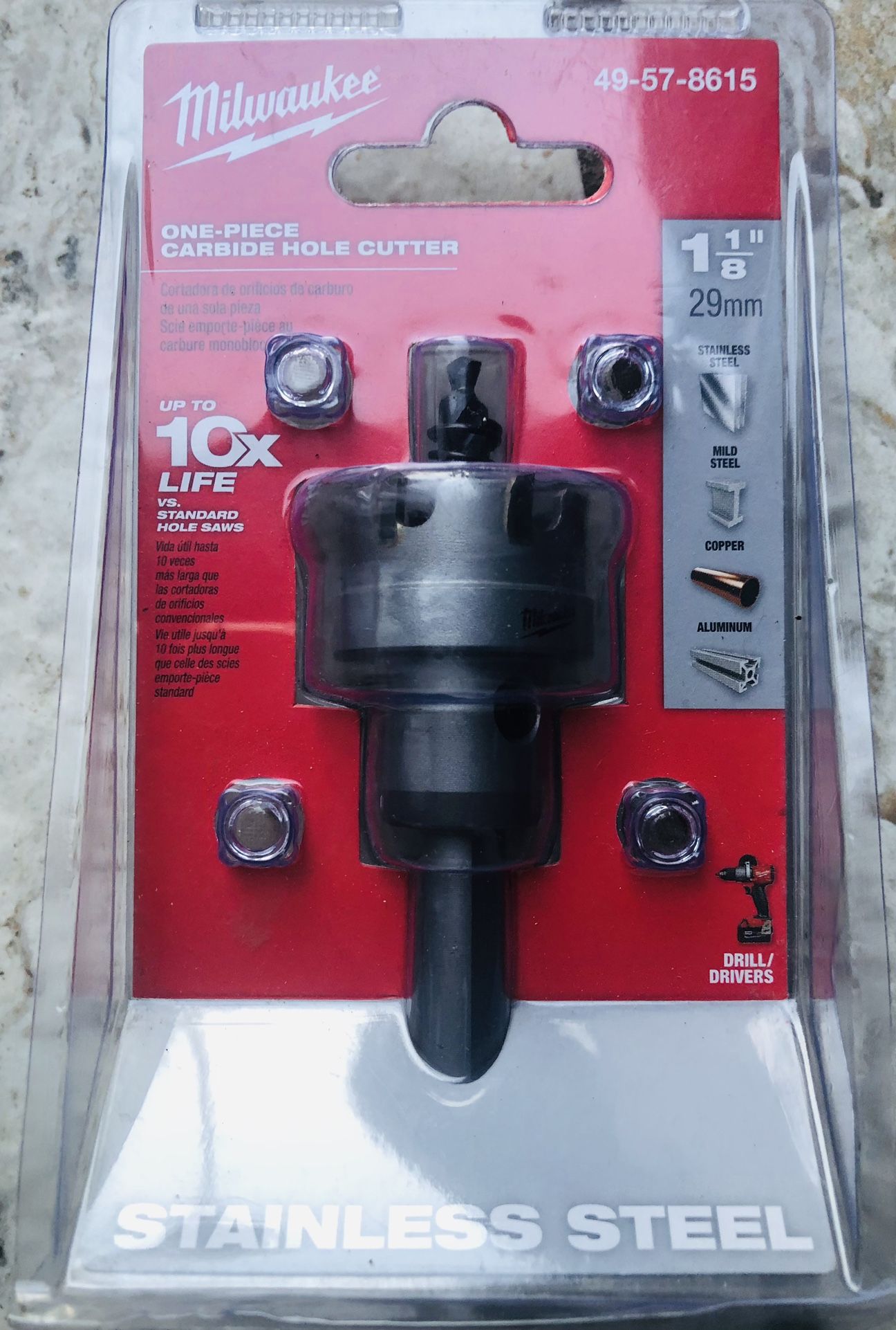 Milwaukee 1-1/8 in. Carbide Hole Cutter (1-Pack)