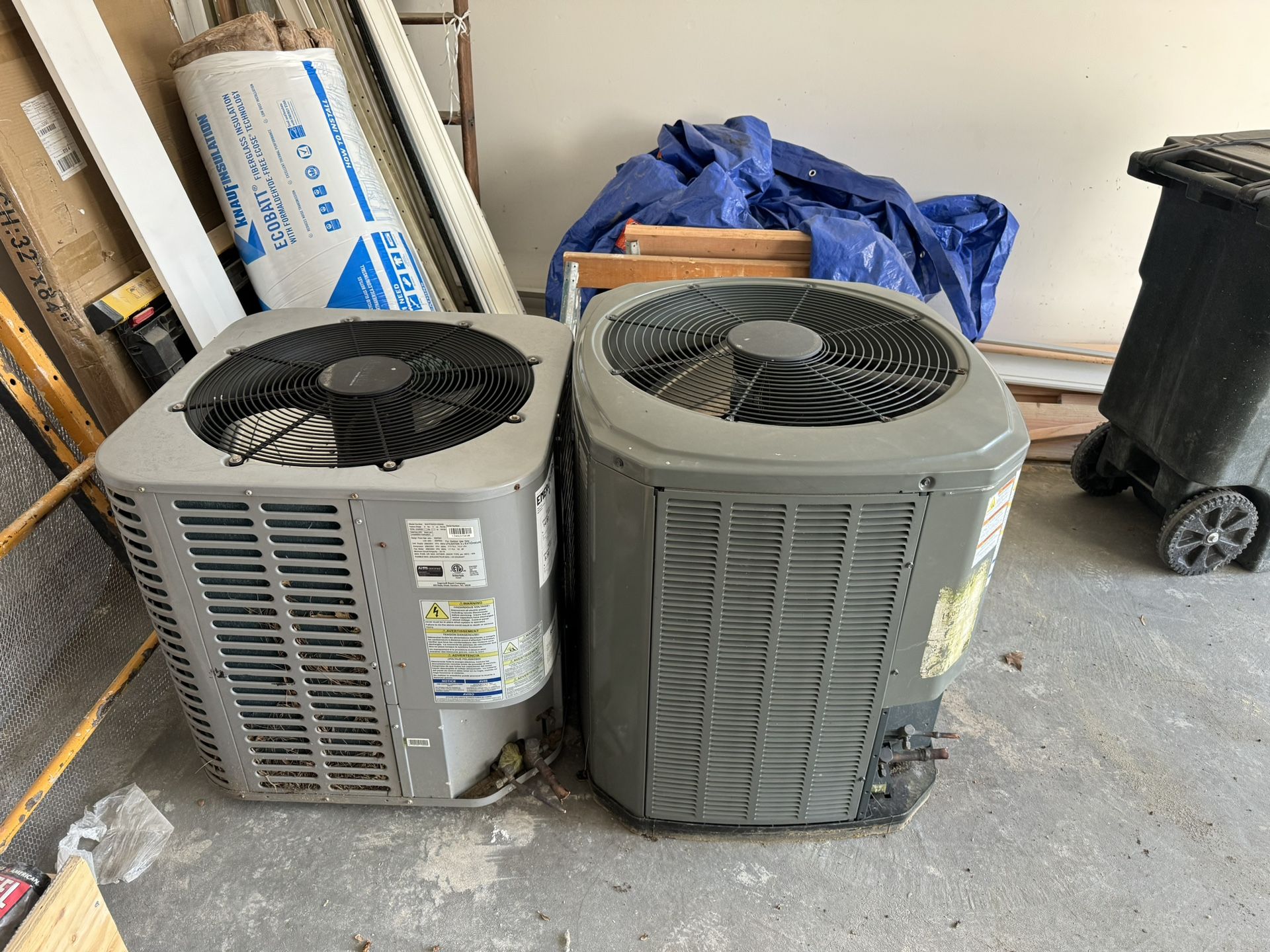 Two Ac Air Handler And One Condenser Units One With Condenser 