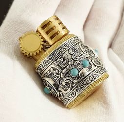 Chief Mini Mayans Tribal Aztec Native American Navajo Pocket Oil Lighter