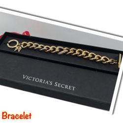Victoria Secret Thick Gold Tone Bracelet