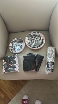 Party paper goods Happy 50th Birthday