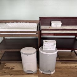 Changing Tables, Pads, Diaper Pails, Wipes Containers