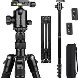 VICTIV 78" Tripod for Camera, Tall DSLR Tripod & Monopods, Professional Heavy Duty Tripod for Spotting Scopes, Binocular, Aluminum Camera Tripods Stan