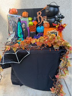 Halloween decor & costumes - bin full
