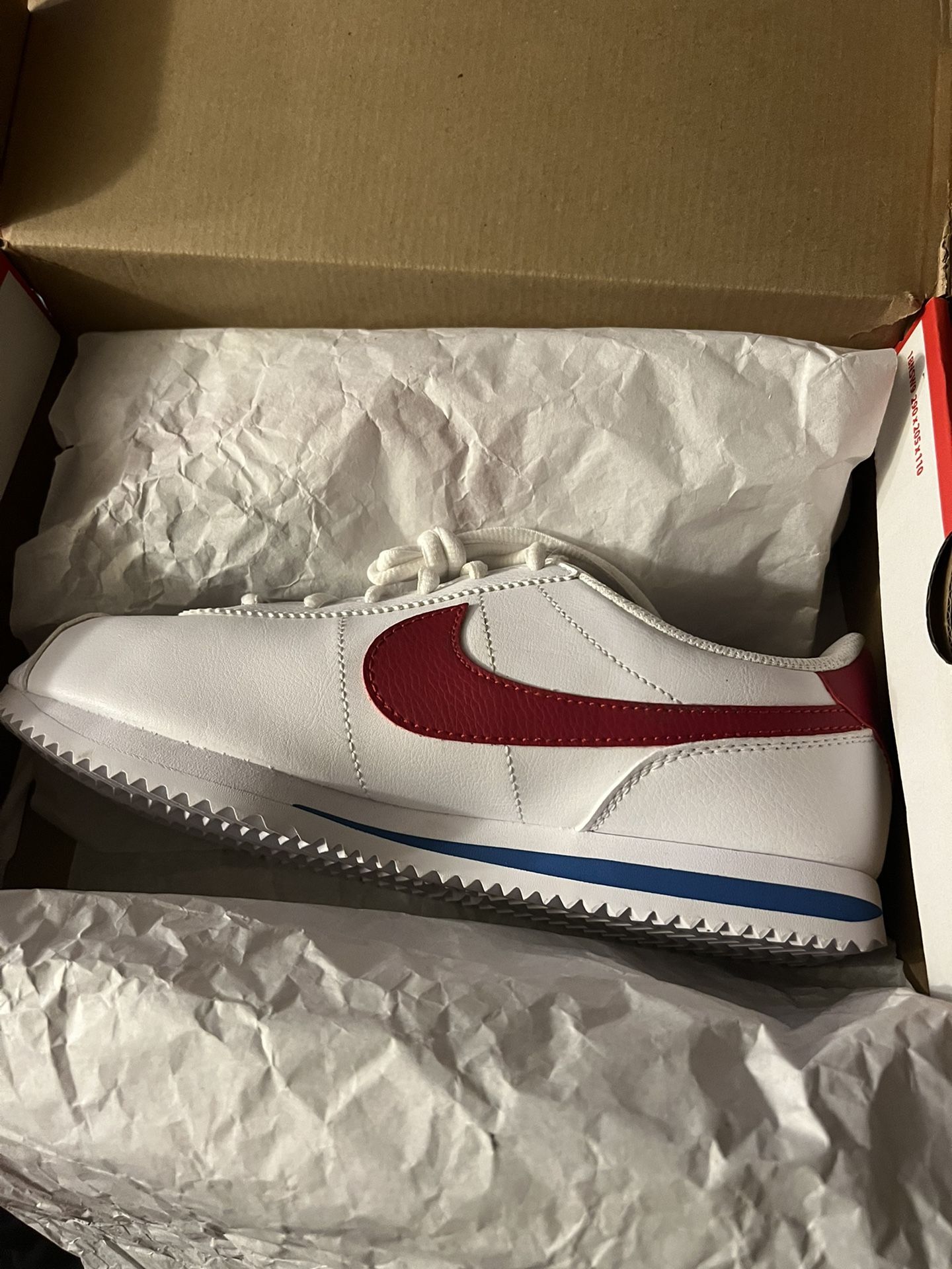 Nike Cortez White Varsity Reds 7Y (8.5W/7M)