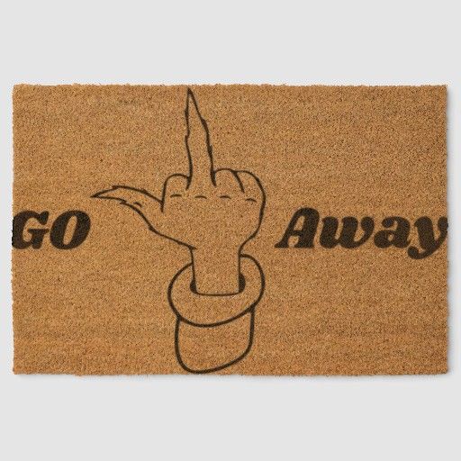Go Away Door Mat ~ Funny Door Mats Outdoor ~ Door Mats Indoor Outdoor Funny