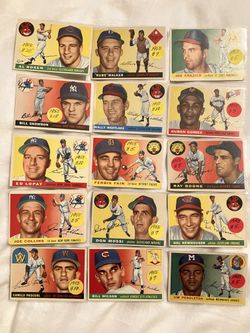 👁️ (28) 1955 TOPPS BASEBALL CARDS * (VG - EX CONDITION)  👁️