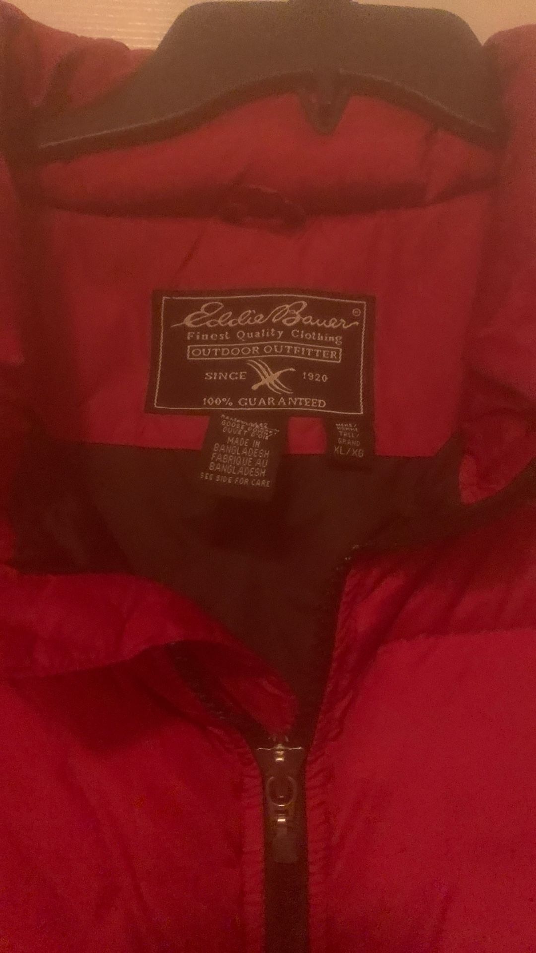 Eddie Bauer Puffer Red Vest For Men