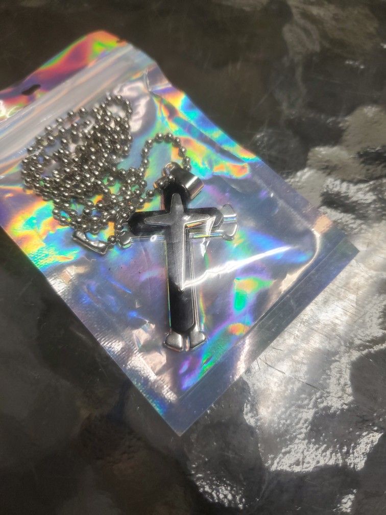 Black Cross Necklace 