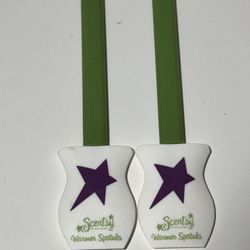 Scentsy warmer spatula scraper wax removal tool purple green 7" long $5 each