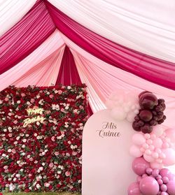 Back drop with wall