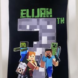 Personalized minecraft themed birthday shirt 🥳 Do you need custom shirts?