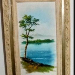 SIGNED J. SAMSON OIL ON CANVAS PAINTING 36"×22"