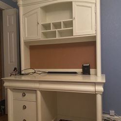 Dresser With Mirror, Night Stand And Desk With Hutch