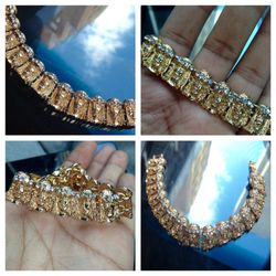 Gold Plated Jesus Head Bracelet