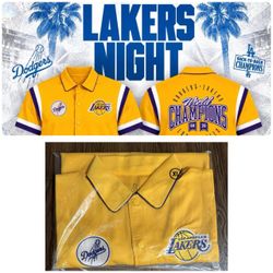 LA Dodgers Lakers Night Warm Up Jacket Size Xl SGA 9/4/26 World Series Champs