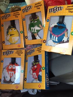 Five Brand New M And M Luggage Tags