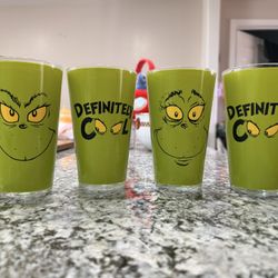 The Grinch Glass Cups