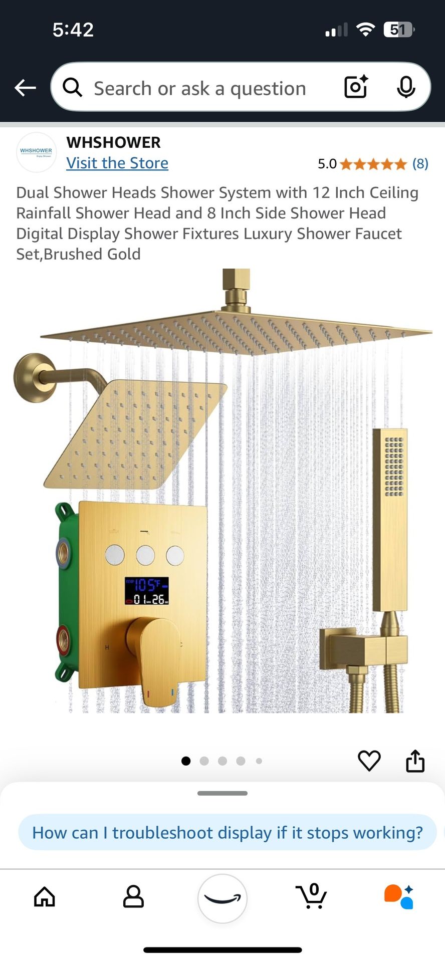 Dual Shower Heads Shower System with 12 Inch Ceiling Rainfall Shower Head and Faucet Set