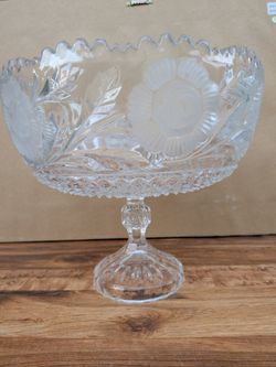 Etched Glass Bowl