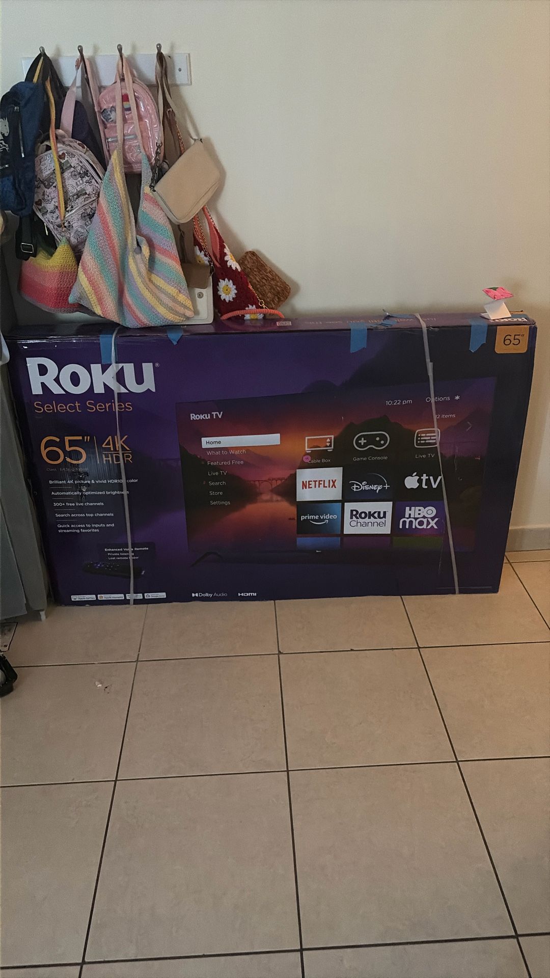Roku TCL 65” TV 4k HDR